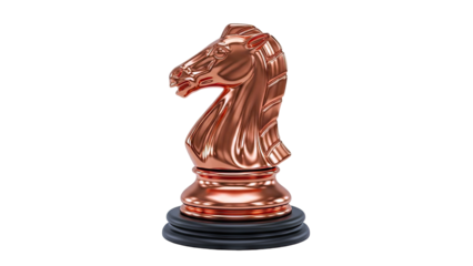 Polished Copper Chess Knight Piece