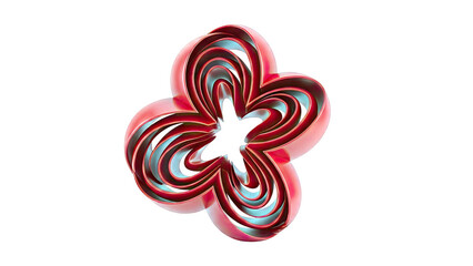Fototapeta premium Red Abstract Flower Shape