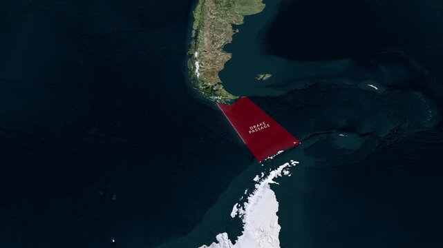 Geographic Map of Drake Passage Region