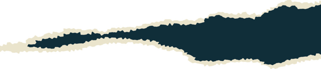 Torn Paper Edges Isolated on White Background, Ripped Vintage Scrapbook Strips Illustration