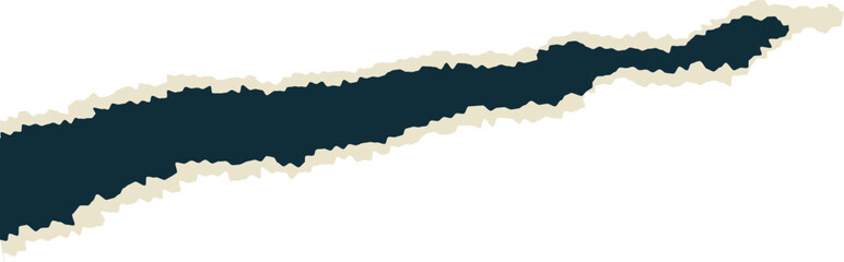 Torn Paper Edges Isolated on White Background, Ripped Vintage Scrapbook Strips Illustration