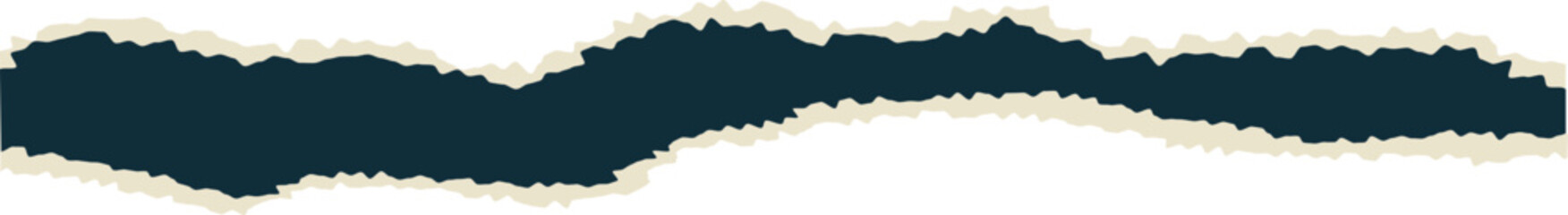 Torn Paper Edges Isolated on White Background, Ripped Vintage Scrapbook Strips Illustration