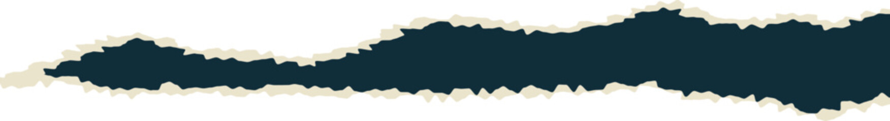 Torn Paper Edges Isolated on White Background, Ripped Vintage Scrapbook Strips Illustration