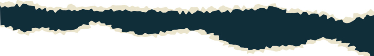 Torn Paper Edges Isolated on White Background, Ripped Vintage Scrapbook Strips Illustration