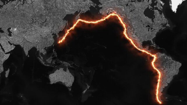 Ring of Fire Map Animation