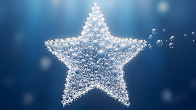 star made in water bubbles