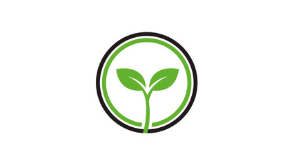 Green Seedling Logo Design Element.