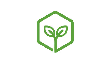 Green Seedling Logo Design Element.