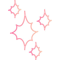 Obraz premium Neon Stars Doodle