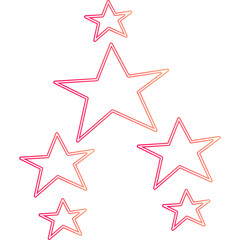 Obraz premium Neon Stars Doodle