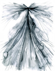 Obraz premium 墨のにじみで描くベール風和婚背景