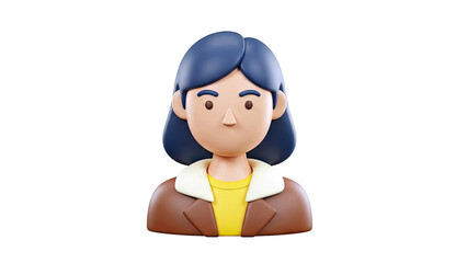 3D Cartoon Woman Avatar