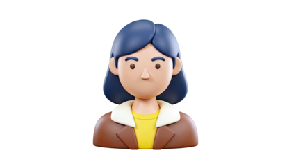 3D Cartoon Woman Avatar