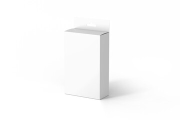 Hanger box mockup 3d rendering on transparent background