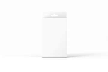 Hanger box mockup 3d rendering on transparent background