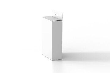 Hanger box mockup 3d rendering on transparent background