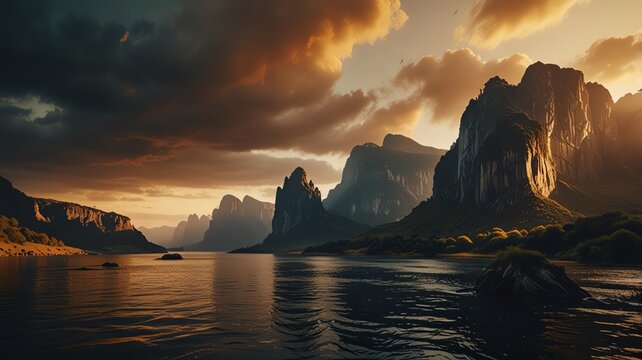 sunrise over the mountains