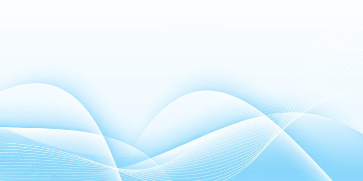 Abstract white wavy glowing lines on a blue background. Futuristic digital high-technology pattern. Health Care concept. Vector