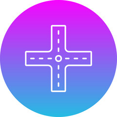Obraz premium Road Intersection Icon