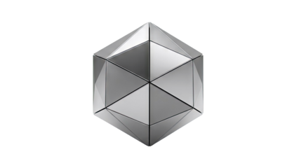 Reflective Geometric Hexagonal Prism