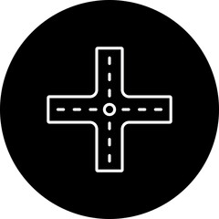 Obraz premium Road Intersection Icon