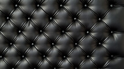 Obraz premium Black leather pattern creates a structured texture suitable for upholstery or interior design in modern spaces