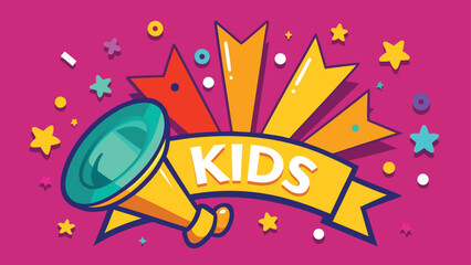 A vibrant and playful kids logo with rounded letters and a colorful transform effect, perfect for promotional materials, advertisements, and marketing campaigns targeting children or youth.
