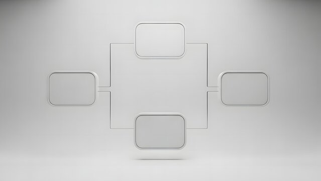 Basketball: Simple Playoff Bracket Diagram With Blank Boxes