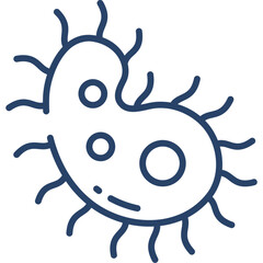 Stylized Icon of a Bacterium