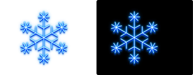 Hd transparent neon snowflake 