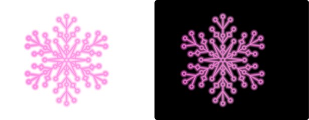 Hd transparent neon snowflake 