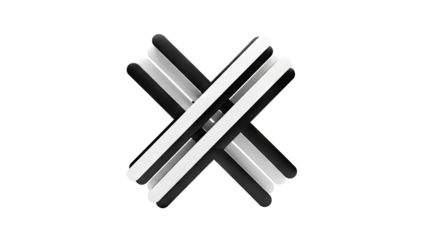 Abstract Black and White Intersecting Bars