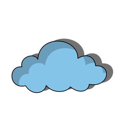 Fototapeta premium Soft blue silhouette of clouds