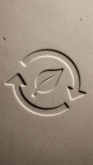 Recycling Symbol with Leaf Icon.