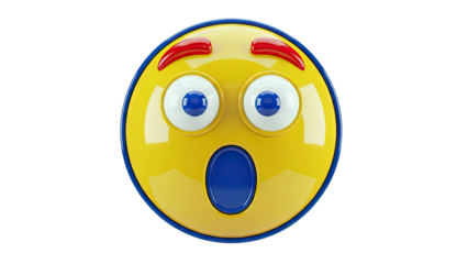 Shocked Emoji Face with Wide Eyes and Open Mouth