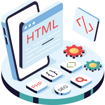 Web Development and Coding Concept with HTML