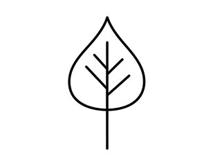 Simple black leaf graphic
