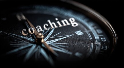 Compass with "coaching" needle pointing to the upper-left quadrant