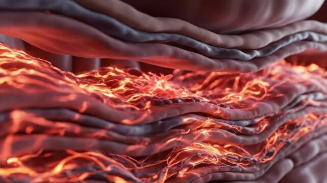 Chronic Inflammation Concept &ndash; Scientific 3D Medical Visualization