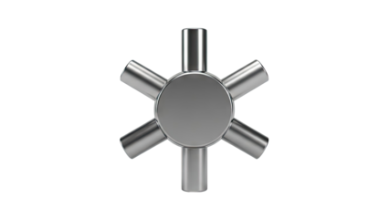 Chrome Star-Shaped Handle