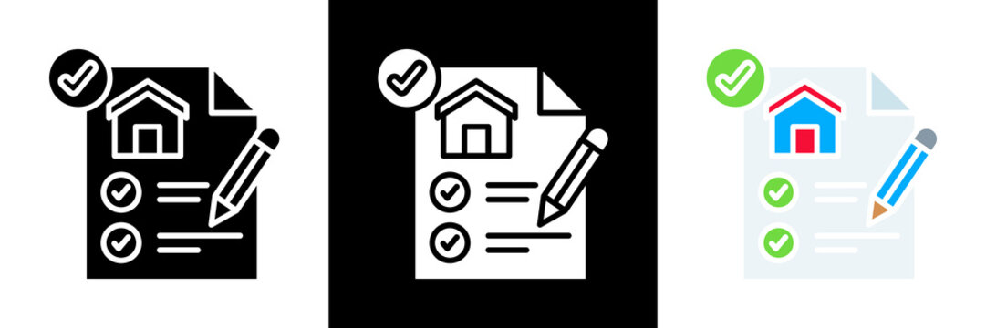 Asset Register Icon Set Glyph vector Illustration 