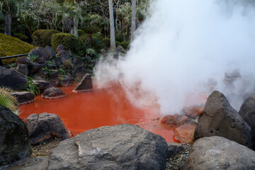 Chinoike-Jigoku hot water in beppu at japan