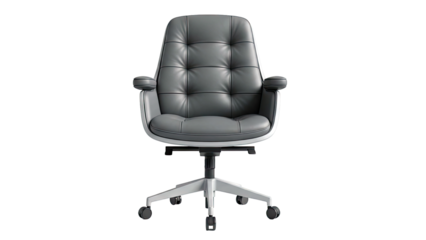 Modern Tufted Leather Executive Office Chair