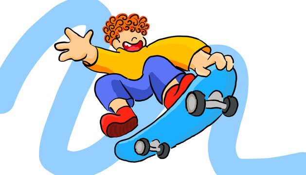 skate board boy