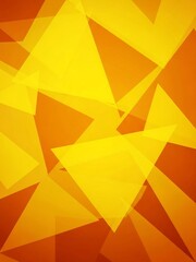 多数の透明な黄色い三角形が重なり合う抽象的な背景デザイン