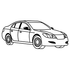 Naklejka premium vector illustration of a car