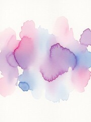 淡いピンクと青紫の水彩絵の具による抽象的な美しい背景画像