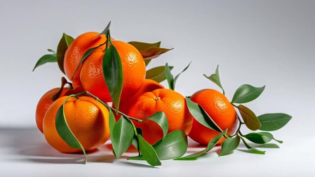 Vibrant mandarin oranges studio shots, fresh citrus fruit background, healthy food concept and