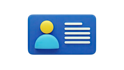 3D ID Card Icon