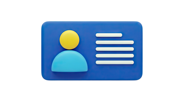 3D ID Card Icon - Powered by Adobe